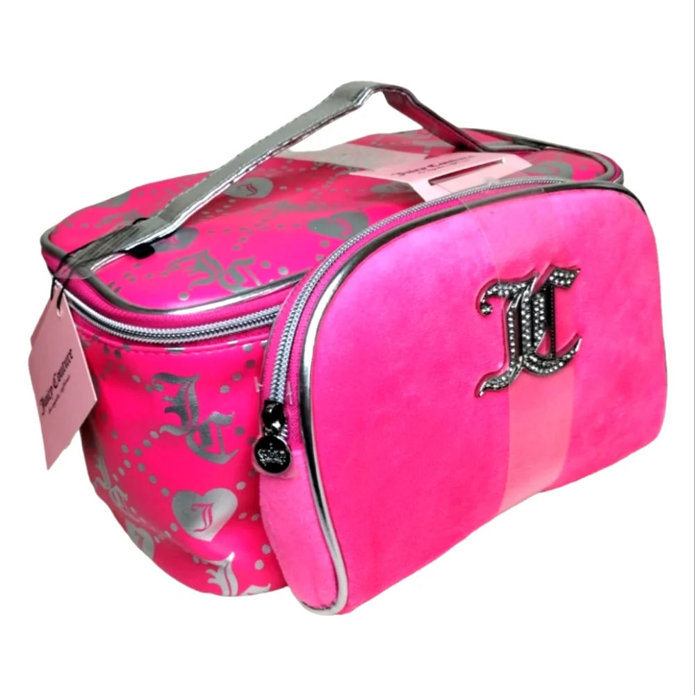 Juicy Couture Make Up Train Case Bag Set